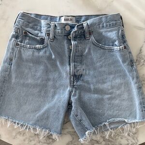 Agolde Classic Light Blue Jean Shorts